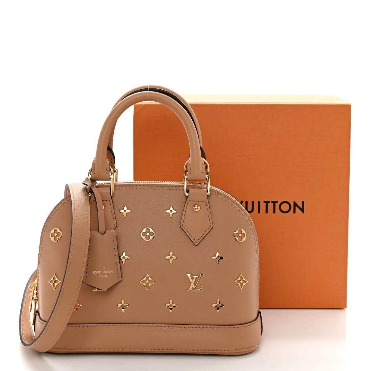 100% AUTHENTIC LOUIS VUITTON, NWT! RARE Metal Monogram Alma BB  