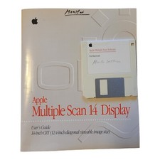 APPLE MULTIPLE SCAN Software Floppy Disk  14 DISPLAY USER'S Guide CRT Manual