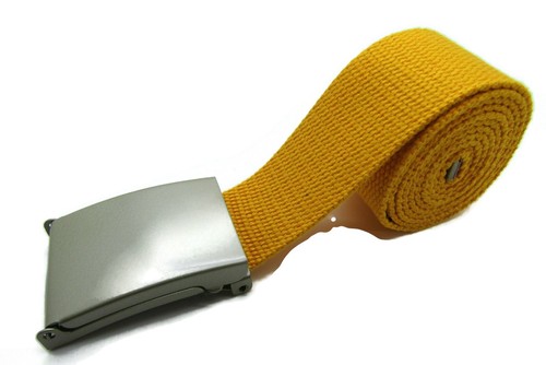 Unisex High Quality Canvas Fabric Webbing Belt Brushed Silver Buckle Army Style - Picture 6 of 275