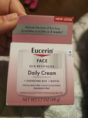 Eucerin Q10 Anti-Wrinkle Sensitive Skin Unscented Face Cream - 1.7oz