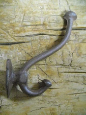 12 Cast Iron BROWN MISSION STYLE Coat Hooks Hat Hook Rack Hall Tree Restoration