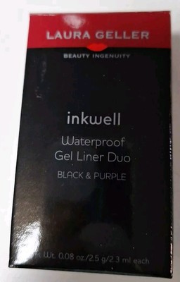 Laura Geller Tintenfass wasserfest Gel Eyeliner Duo lila & schwarz je 0,08 Unzen Neu im Karton