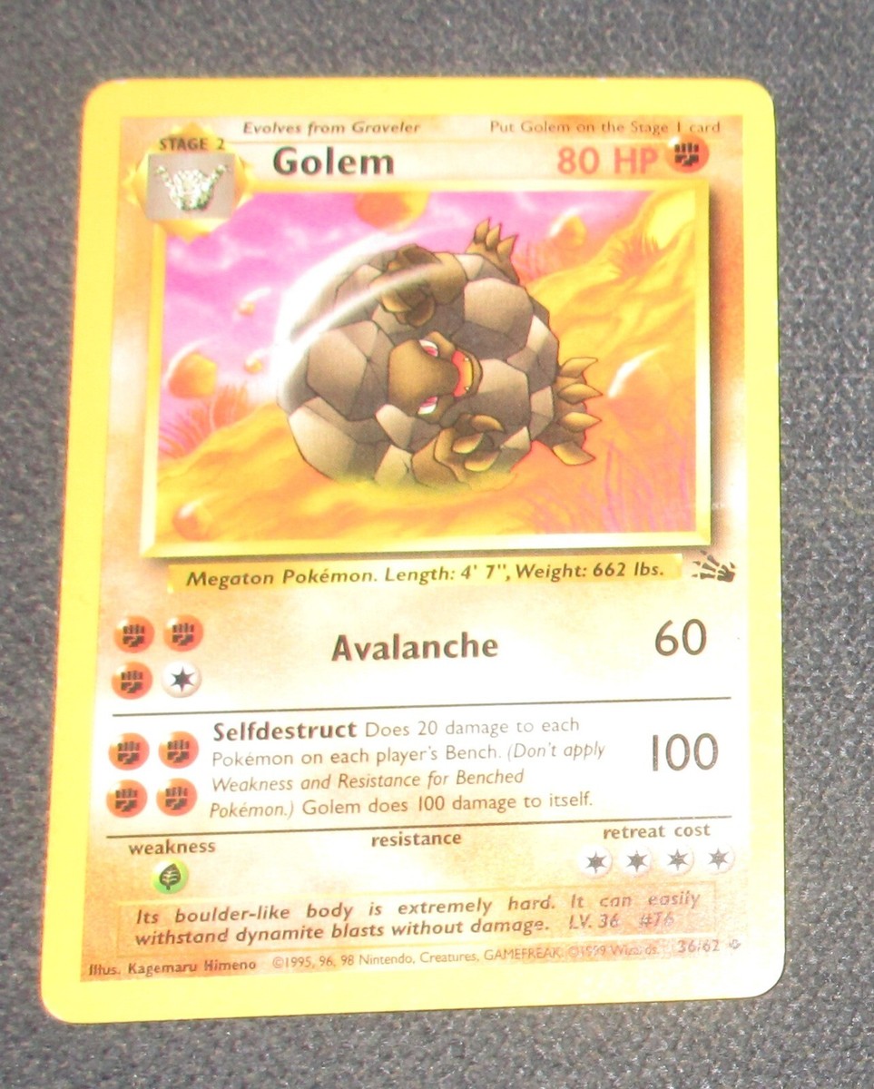 golem pokemon card value Fighting / 180 / Stage 2 Golem ex 91/97 - Dragon