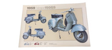 POSTER PLASTIFICATO VESPA 150 GS VS51T 1959