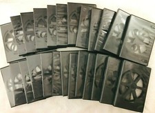 Lot 16 Empty Blank Standard Size Black DVD Replacement Case w/Clear Sleeve