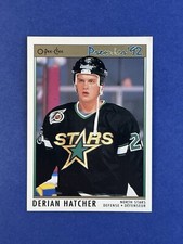 1991-92 O-Pee-Chee Premier ~ Derian Hatcher ~ Rookie ~ 143 ~ Stars