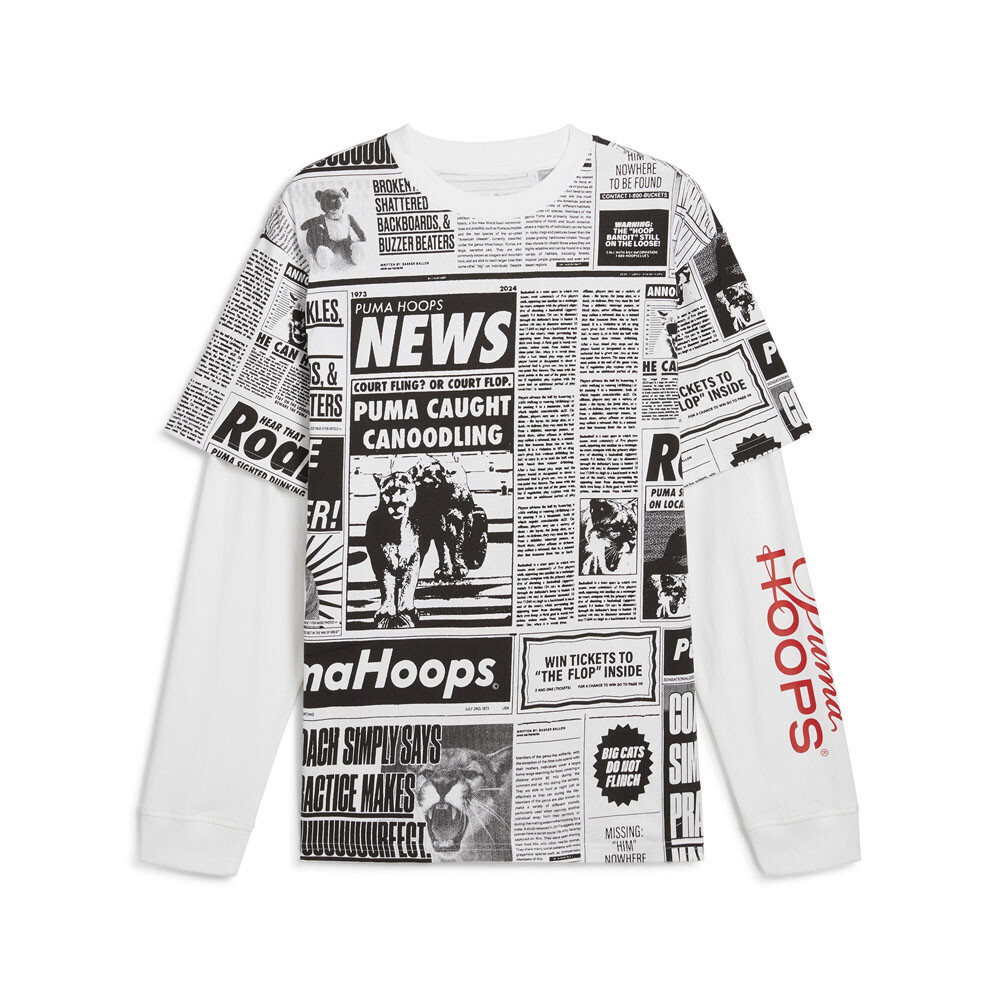 Футболка Puma Media Day с длинным рукавом и круглым вырезом, мужские черные повседневные топы 62716301