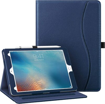 Case for iPad Pro 9.7'' 2016 Multi-Angle Viewing Folio Smart Stand Cover Pocket