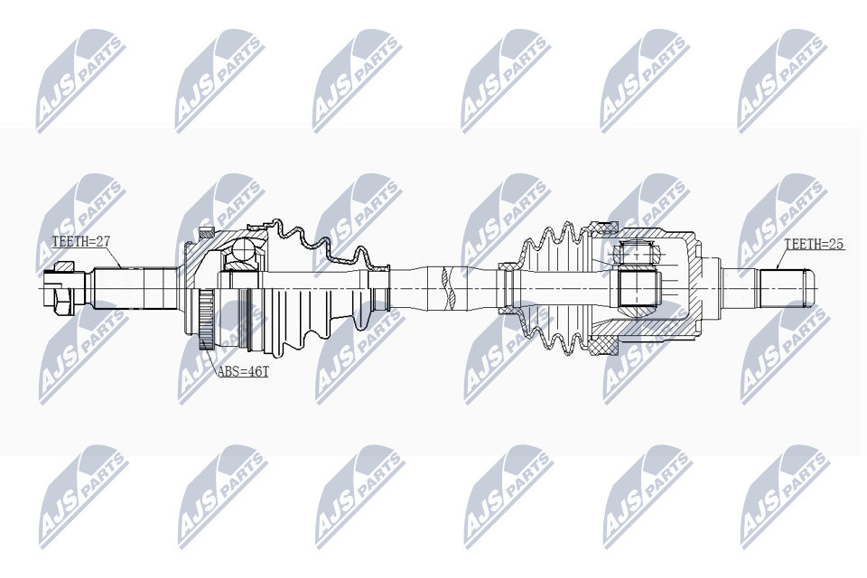 NTY NPW-KA-344 Drive Shaft for HYUNDAI,KIA - Image 6