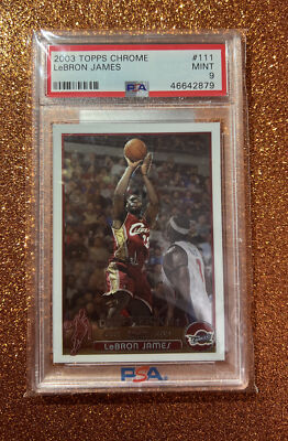 その他 Lebron James rc topps 2003/04 Topps Chrome Lebron James RC Rookie #111 PSA 9 MINT | eBay
