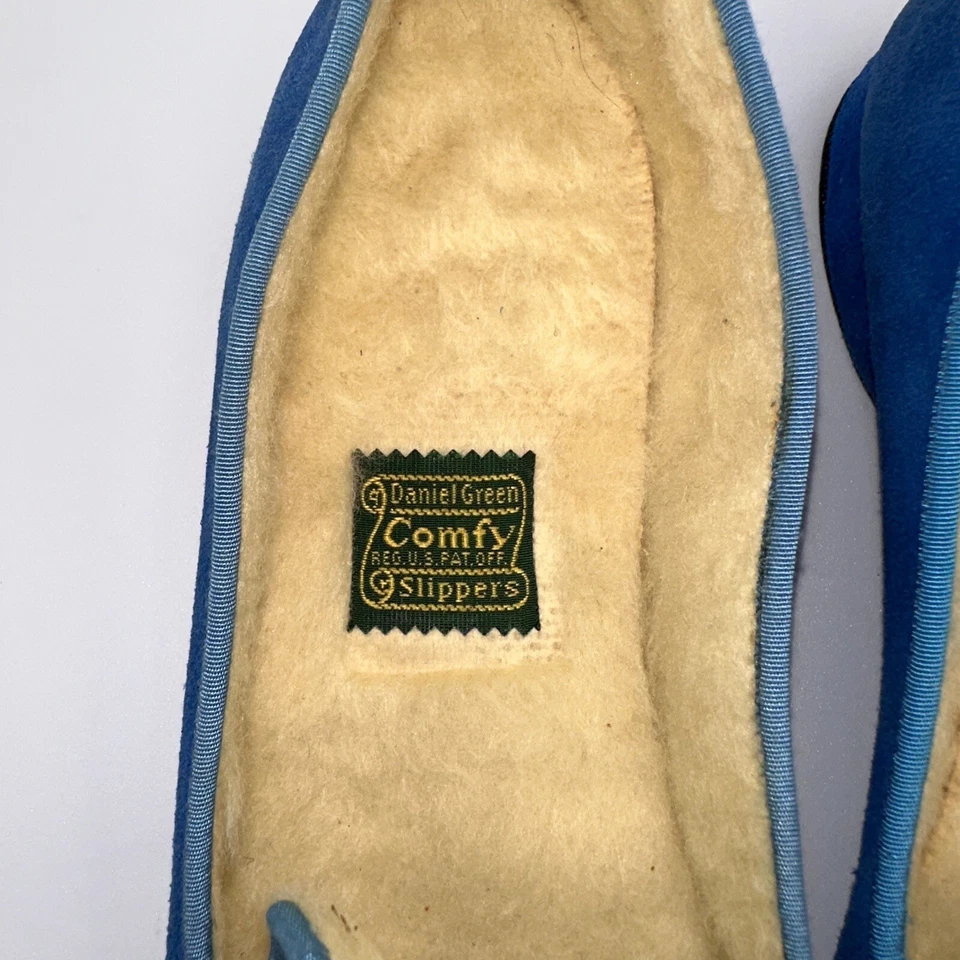 Zapatillas cómodas vintage Daniel verdes para mujer talla 6 azul gamuza forradas de piel sintética Foto 2 de 4