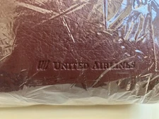 United Airlines Amenity Kit Business Class  Maroon Faux Leather 6x4x2" Sealed X2