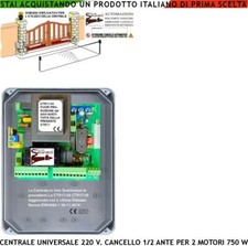 CTR17.06 CENTRALE CANCELLO AUTOMATICO 1/2 ANTE BATTENTI 220 V SENZA SCHEDA RADIO