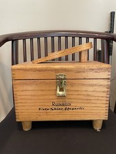 Ronson Roto-shine Magnetic 1950  s With Oak Dove Tail Case  Accesories