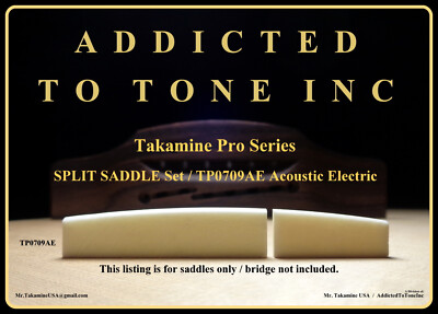 Takamine Pro Series SPLIT SADDLE / Genuine OEM Part / unfinished BONE -TP0709AE