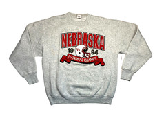 Vtg 90s 1994 NEBRASKA CORN-HUSKERS Football NATIONAL CHAMPS SWEATSHIRT Men's XL