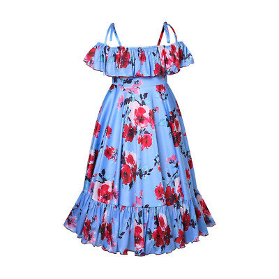 スカート HOLIDAY/RUFFLE STRAP DRESS Rosemary Ruffle Strap Clipdot Maxi Dress