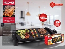 Piastra elettrica 2200 w grill bistecchiera da tavolo cucina carne pesce verdure