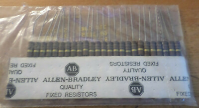 25 Allen Bradley 1 Watt Carbon Comp 5% Resistors,you pick Ohms (C14B4)