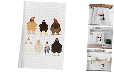  Cute Cartoon Chickens Highly Absorbent Kitchen Towels Dish Towels Dish Color-3