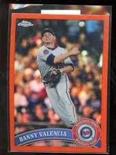 2011 TOPPS ORANGE REFRACTOR #41 DANNY VALENCIA TWINS MINT A01012