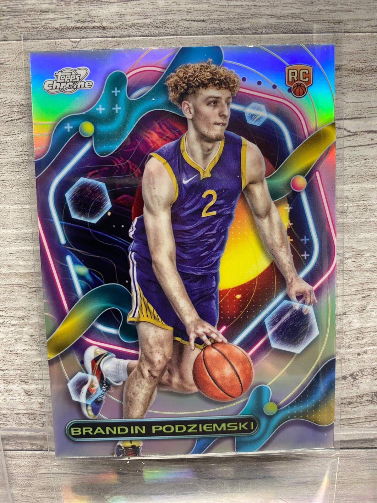 2023-24 Topps Cosmic Chrome Brandin Podziemski Refractor RC #167 Warriors