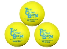 TOTAL CONTROL BALL TCB 74 Baseball Weighted Training Hitting Batting Aid ~ 3 PK