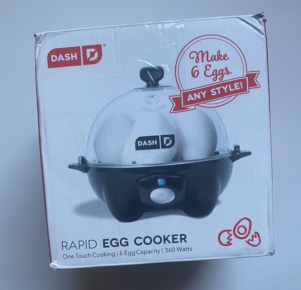 DASH Rapid Electric Egg Cooker 6-Egg Capacity for Perfect Hard-Boiled Eggs in Black DASH Rapid Electric Egg Cooker 6-Egg Capacity for Perfect Hard-Boiled Eggs in Black