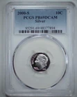 2000-S 10C Roosevelt Dime  PCGS PR69DCAM 90% Silver 24att0527