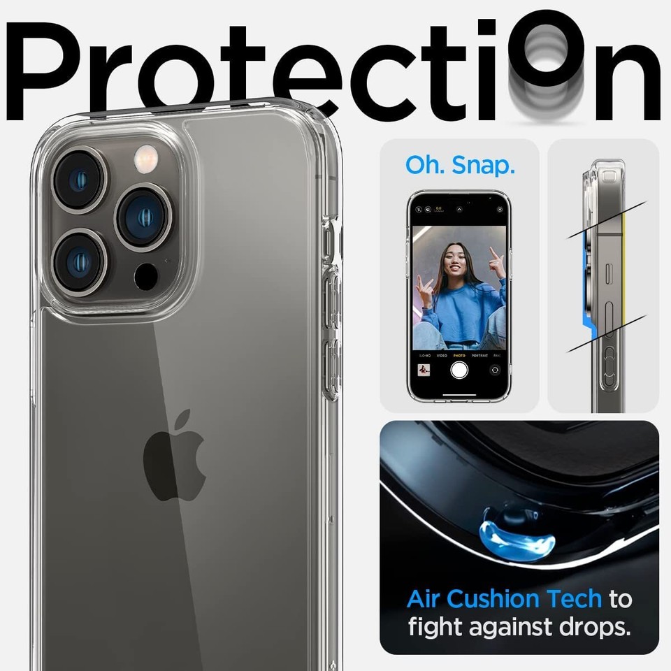 For Phone 14 Plus 13 12 11 Pro Max Mini X XR 7 8 6 SE Clear Shockproof ...