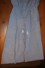 J. Crew Sophia Blue White Striped Linen Cotton Jumpsuit Size XS — photo 4