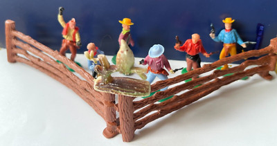 Swoppets Wild West Western 3 x Cowboys Showdown am Gatter und 3 x Sheriff 1970er