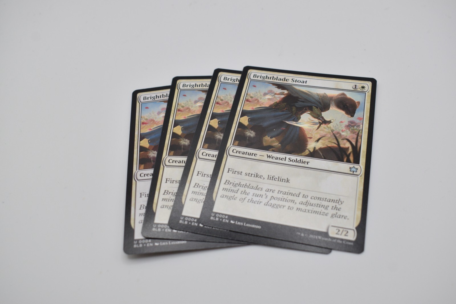 MTG-X4-NM-Bloomburrow-Brightblade Stoat-0004