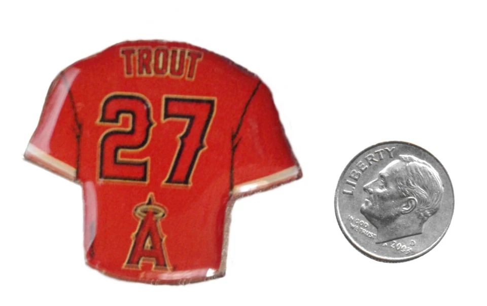 Anaheim Angels Pins RARE 2018 Mike Trout Pin Angels Red Jersey MLB Baseball Pin - Image 2 of 4