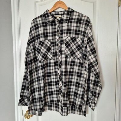 EESOME Plaid Button Up Size M