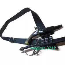 Musketeer Pirate Flintlock Sword Baldric Belt PU Leather Holster Larp Cos Prop
