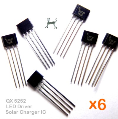 QX 5252 F (6 Stück) - LED Driver für Solarlampen - im TO-94 von QX Mirco Devices