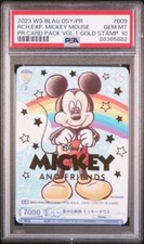 PSA 10 Weiss Schwarz DISNEY Mickey Gold Stamp PR Card Vol.1 Japanese 6b