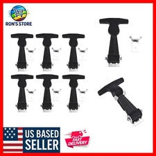 Versatile 6-Pack T-Handle Rubber Latches - Ideal for Hood and Storage Solutions