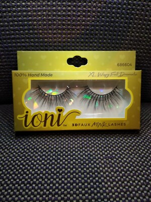 ioni 3D Faux Mink Hand Made Eye Lashes XL Wispy Fall Dramatic Fast Shipping!