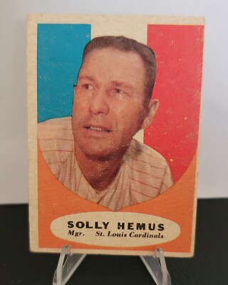 1961 Topps Baseball #139 Solly Hemus MGR St. Louis Cardinals VG+