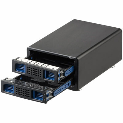 Xystec 2-fach-Festplatten-Gehäuse für 3,5''- & 2,5''-SATA, USB 3.0, RAID