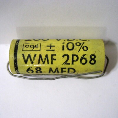 CDE   .68 MFD 200 VDC WMF 2P68 WMP2P68 Axial Lead Film Foil Capacitor - New