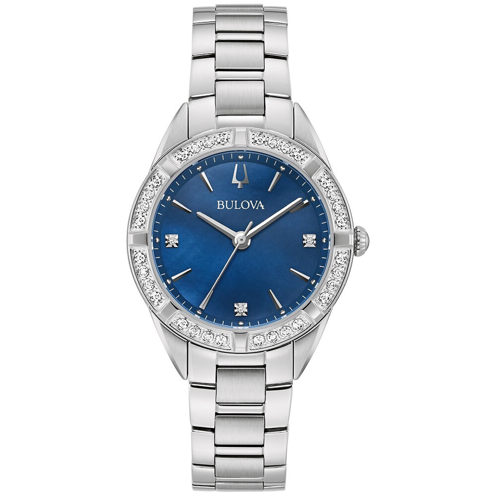 Bulova Women\'s Classic Quartz Gemmed Silver Stainless Steel Watch Bulova Women main image 4