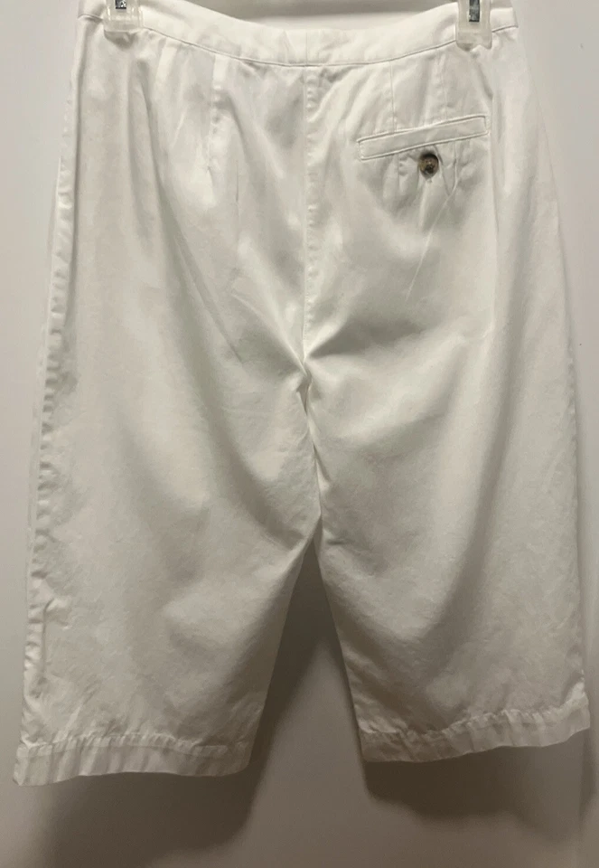 Bermudas informales para caminar Talbots marfil blanco roto 10" entrepierna talla 4 4P Petite Foto 4 de 4
