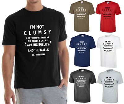 Lustiges T-Shirt IM NOT CLUMSY Kinder Erwachsene Happy Woke Geschenkidee Parodie TShirt