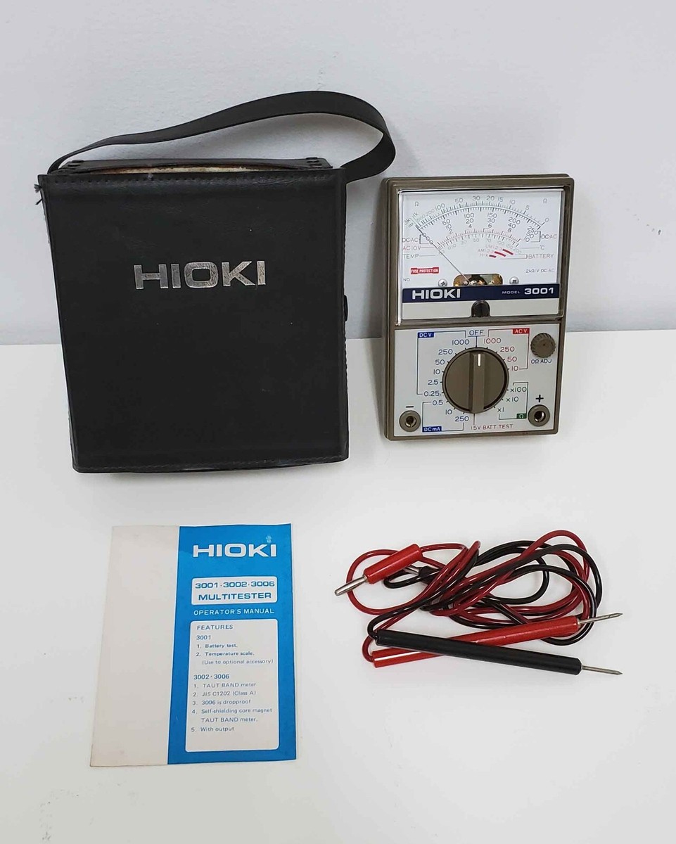 Hioki Model 3001 Analog Multimeter with Case and Manual Made in