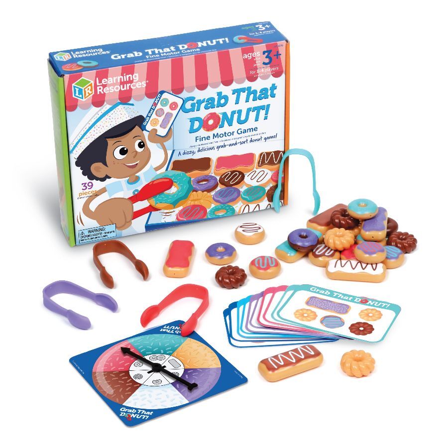 Grab That Donut Fine Motor Game - 39 pieces, Educational Games for Ages 3+