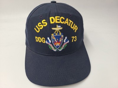 Vintage US Navy USS Decatur DDG-73 The Corps Snapback Hat Cap United States Blue