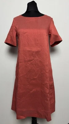 Max Mara Leinen Seide Blusenkleid Gr 34 / XS Schlupftaschen Etuikleid Kleid 9656 - Bild 1 von 3